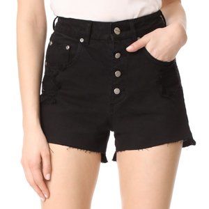 Anine Bing High Waist Black denim shorts size 27